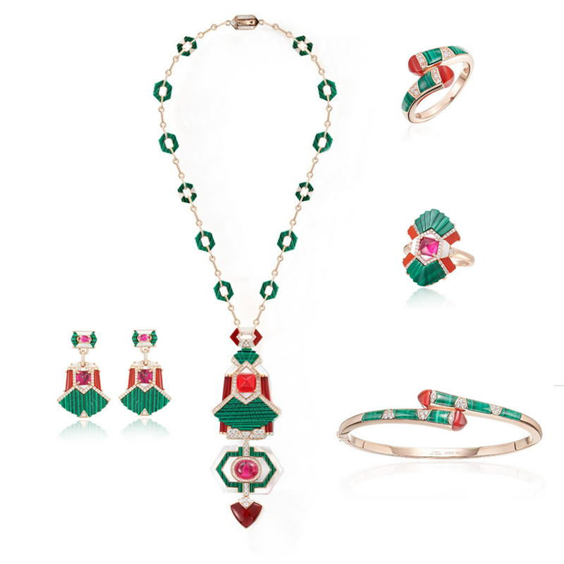 Vintage Collectible Jewelry - Дизайнерский комплект украшений: кольцо, серьги, браслет,