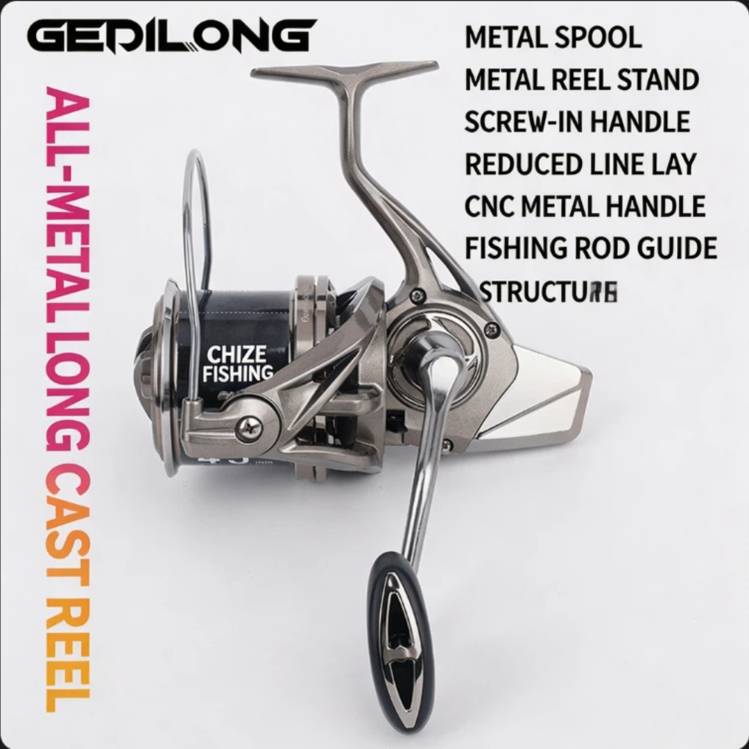 Developing Tank Reel - Катушка для спиннинга GEDILONG, цельнометаллическая, для