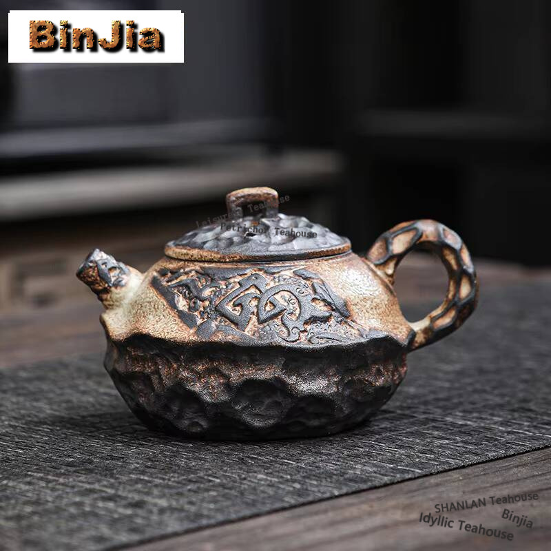 Vintage Collectible Pottery - Японский чайник из старой глины в