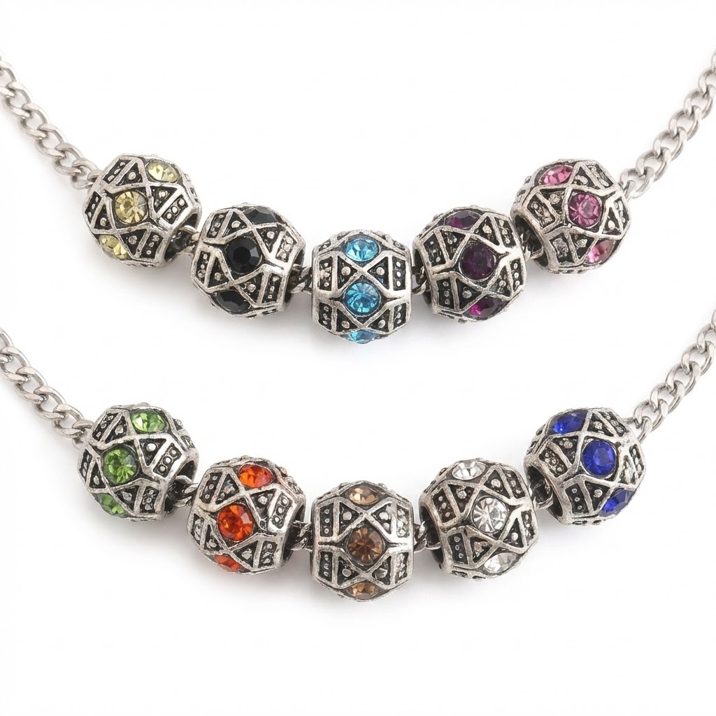 Vintage Collectible Item - 10 Pcs Vintage Antique Silver Color