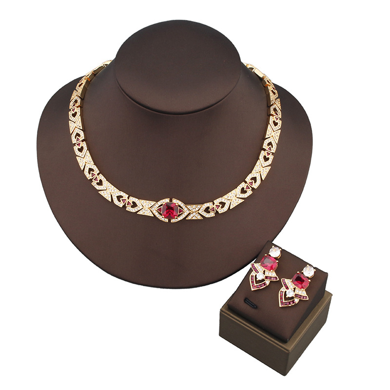 Vintage Collectible Jewelry - Женский комплект из колье, серёг и