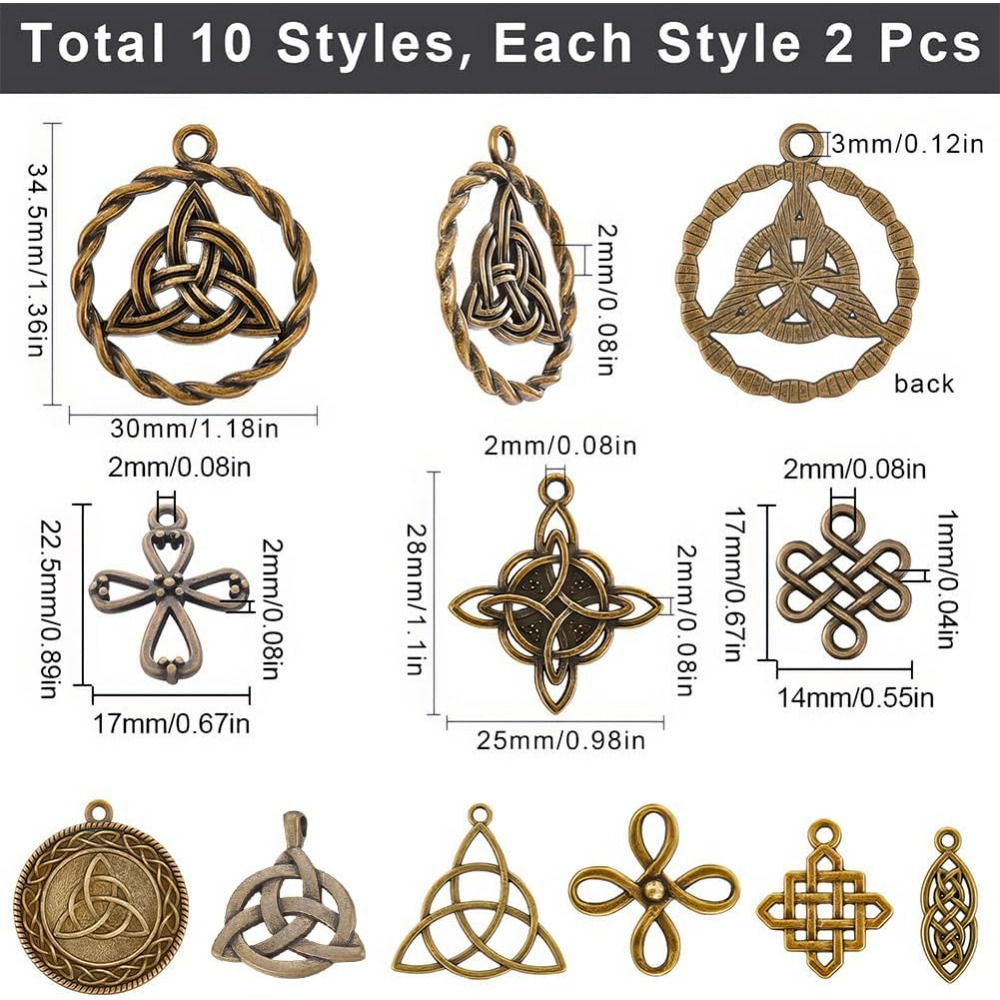 20 шт., 10 стилей, подвеска с  – обзор и цена Vintage Items