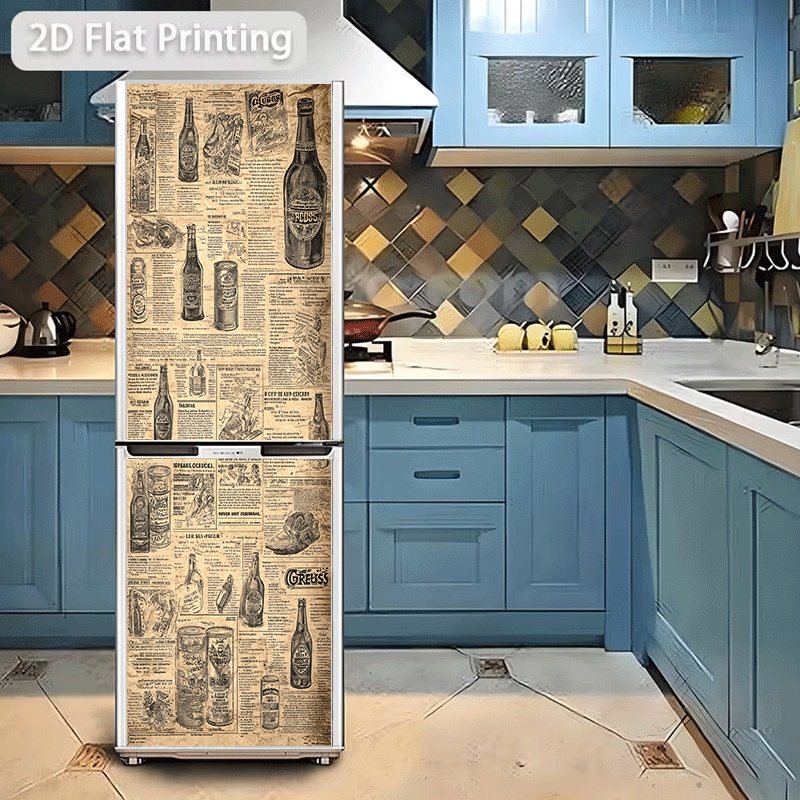 Наклейка на холодильник, накле – обзор и цена Collectible Vintage Newspapers